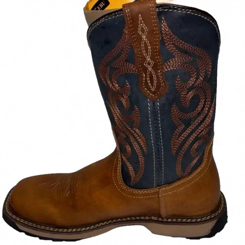 NEW CEBU men's work boot western nebraska in tan